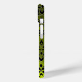 BLACK YELLOW DAMASK GEM MONOGRAMM Case-Mate iPhone HÜLLE (Rückseite / Links)