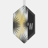 Black Yellow Design Ornament (Vorderseite Rechts)