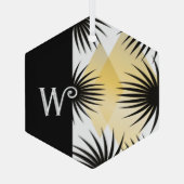 Black Yellow Design Ornament (Rückseite)