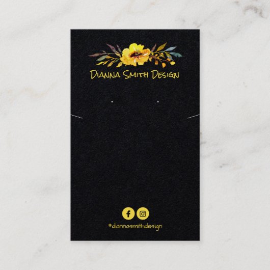 Black Yellow DIY-Kette und Kartenhalter Visitenkarte (Vorderseite)