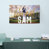 Black Yellow Foil Grad Jahr Custom BOLD FOTO Banner (Messeveranstaltung)