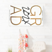 Black Yellow Foil Grad Jahr Custom Chic Banner (Insitu)