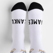Black Yellow Foil Grad Jahr Custom Modern Socken (Oben)