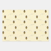 Black Yellow Gold Bees Baby Shower Geschenkpapier Set (Vorderseite)