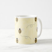 Black Yellow Gold Bees Kaffeetasse (VorderseiteRechts)