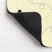 Black Yellow Gold Bees Mousepad (Ecke)