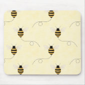 Black Yellow Gold Bees Mousepad (Vorne)