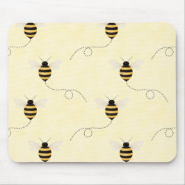 Black Yellow Gold Bees Mousepad