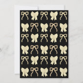 Black Yellow/Gold Bow Horse Chinese New Year Party Einladung (Rückseite)