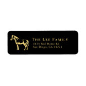 Black Yellow/Gold Horse Return Address (Vorne)