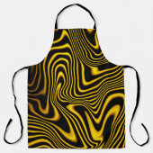 Black Yellow Gold Swirls Texture Schürze (Vorderseite)