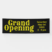 Black Yellow Grand Opening Banner (Horizontal)