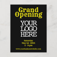 Black Yellow Grand Opening | Logo |Kunde lädt ein