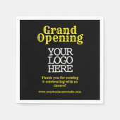 Black Yellow Grand Opening | Logo Serviette (Vorderseite)
