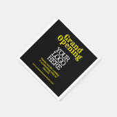 Black Yellow Grand Opening | Logo Serviette (Ecke)