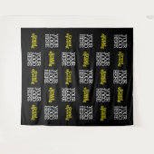 Black Yellow Grand Opening-Logo Wandteppich (Vorderseite (Horizontal))