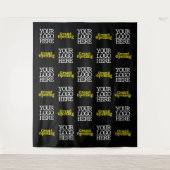 Black Yellow Grand Opening-Logo Wandteppich (Vorderseite)