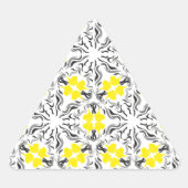 Black Yellow Great Danes Dreieckiger Aufkleber (Vorderseite)