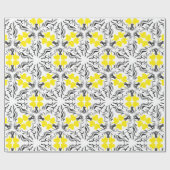 Black Yellow Great Danes Geschenkpapier (Flach)