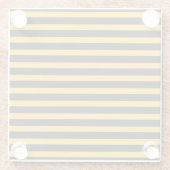 Black Yellow Horizontal Lines Geometric Bee Animal Glasuntersetzer (Rückseite)