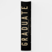 Black Yellow Huge Gold Moderne Grad Ankündigung Ba Banner (Vertikal)