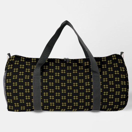 Black & Yellow Large Duffle Bag (Rückseite)