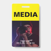 Black & Yellow Media All Access Pass ID Ausweis (Vorderseite)