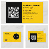 Black Yellow Modern Visitenkarte