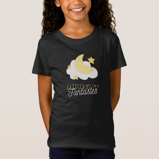 Black Yellow Moonlit Fantasies Kid's T - Shirt (Vorderseite)