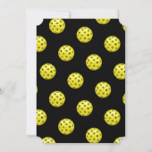 Black Yellow Pickleball Turnier Einladung (Rückseite)