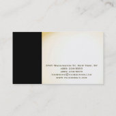 Black Yellow Schlicht Modern Consultant Business C Visitenkarte (Rückseite)