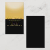 Black Yellow Schlicht Simple Consulting Business C Visitenkarte (Vorne/Hinten)