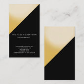Black Yellow Simple Schlicht Consultant Business C Visitenkarte (Vorne/Hinten)