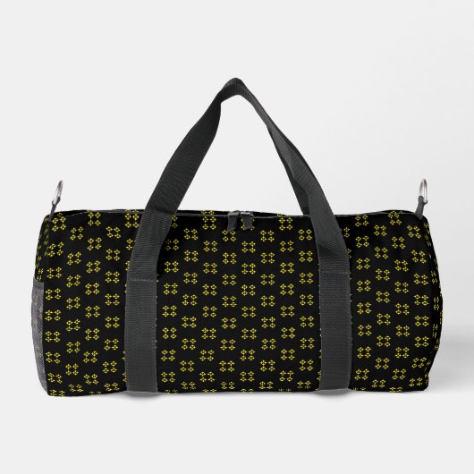 Black & Yellow Small Duffle Bag (Rückseite)