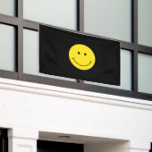 Black Yellow Smile Grin Face Happy Banner (Äußeres Gebäude)
