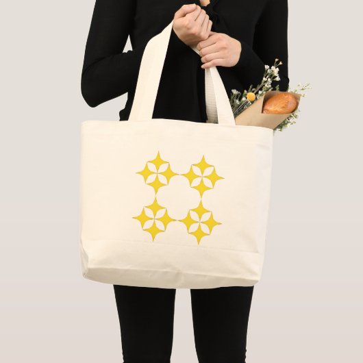 Black & Yellow Tote Bag Jumbo Stoffbeutel (Vorderseite (Produkt))