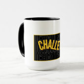 Black Yellow Typografy Challenge Tasse (Vorderseite Links)
