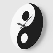 Black Yin Yang Wall Clock Große Wanduhr (Winkel)