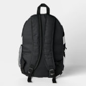 Black Zebra Bedruckter Rucksack (Rückseite)