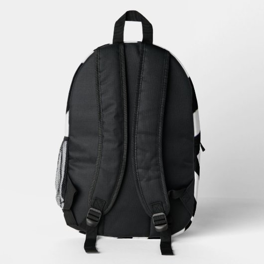 Black Zebra Bedruckter Rucksack (Rückseite)