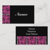 Black Zebra Business Card Visitenkarte (Vorne/Hinten)