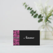 Black Zebra Business Card Visitenkarte (Stehend Vorderseite)