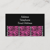 Black Zebra Business Card Visitenkarte (Rückseite)