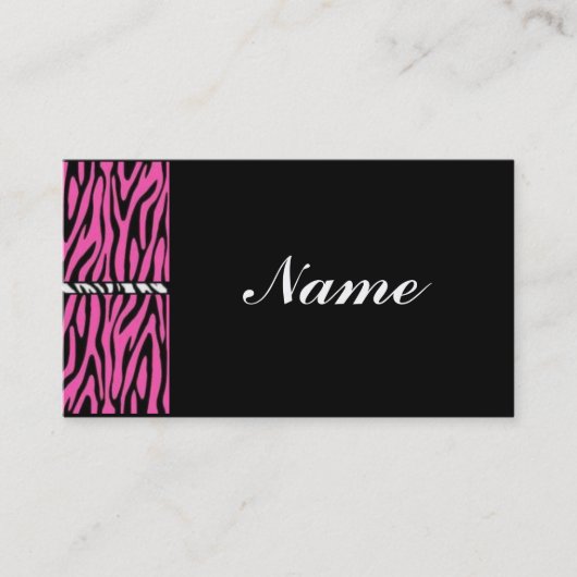 Black Zebra Business Card Visitenkarte (Vorderseite)