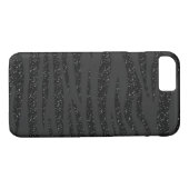 Black Zebra Glitzer Case-Mate iPhone Hülle (Rückseite (Horizontal))