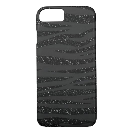 Black Zebra Glitzer Case-Mate iPhone Hülle (Rückseite)