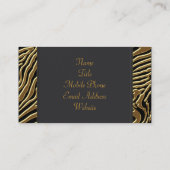 Black Zebra Gold Black Zebra Business Card Visitenkarte (Rückseite)
