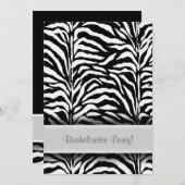 Black Zebra Junggeselinnen-Abschied Einladungen (Vorne/Hinten)