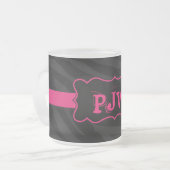 Black Zebra Muster Mattiert Glass Coffee Tasse Cup (Vorderseite Links)