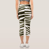 BLACK ZEBRA PATTERN CAPRI LEGGINGS (Rückseite)
